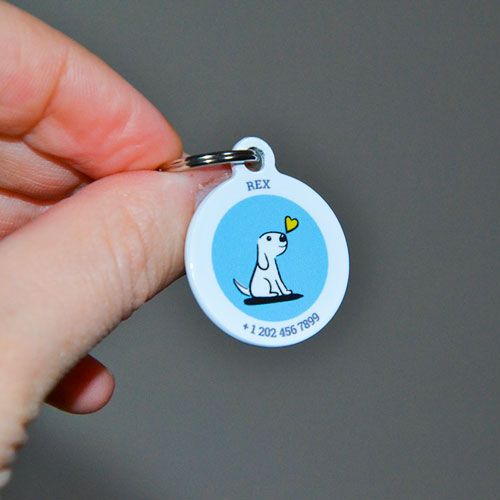 QR pet id tag Love | Animal-id.net