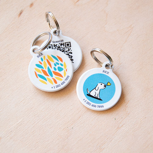 QR pet id tag Love | Animal-id.net