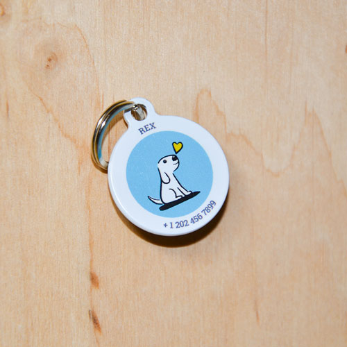 QR pet id tag Love | Animal-id.net