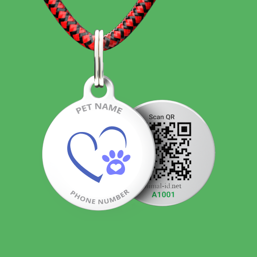 Designer QR pet tag Together forever