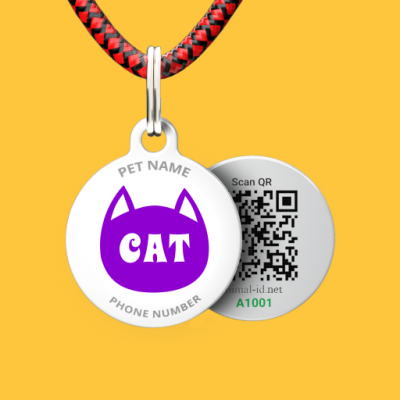 Designer QR Pet ID Tag I’m Your Kitty