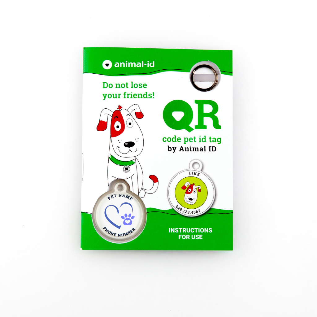 Designer QR Pet ID Tag Together Forever