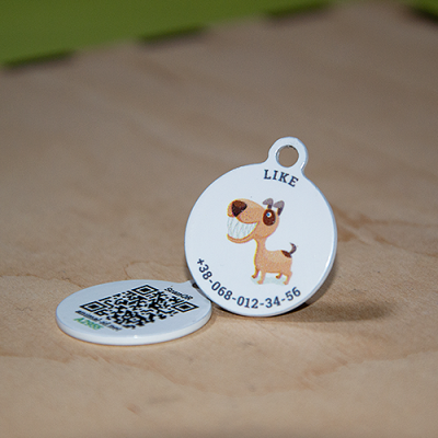 Designer QR pet id tag Funny Dog