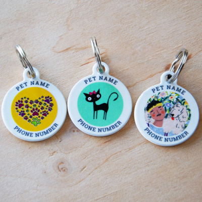 Designer QR pet tag Your heart