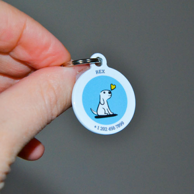 QR pet id tag Love