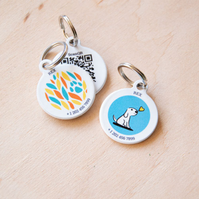 QR pet id tag Love