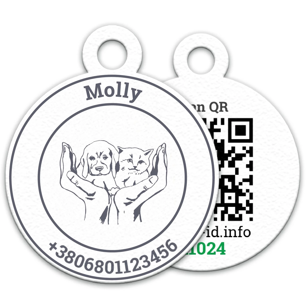 Социальный адресник приюта “Спаси жизнь”. 50% стоимости перечисляется в поддержку приюта.