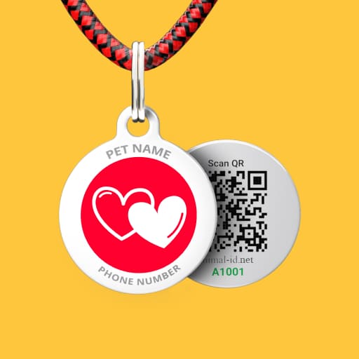 Designer QR Pet ID Tag My Beloved Heart