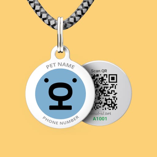 Social QR pet id tag Yuna