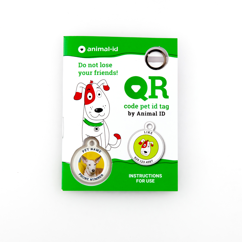 QR pet id tags with a photo of your choice | Animal-id.net