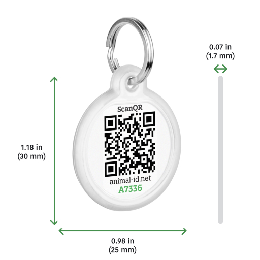 Designer QR pet id tag Superpower