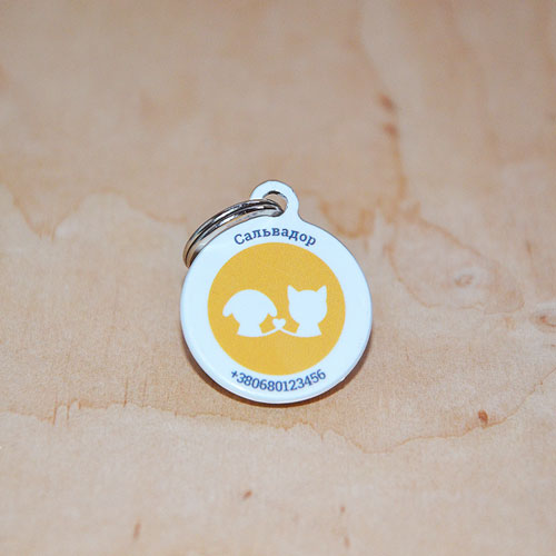 Social QR pet id tag, pet tag Sirius | Animal-id.net