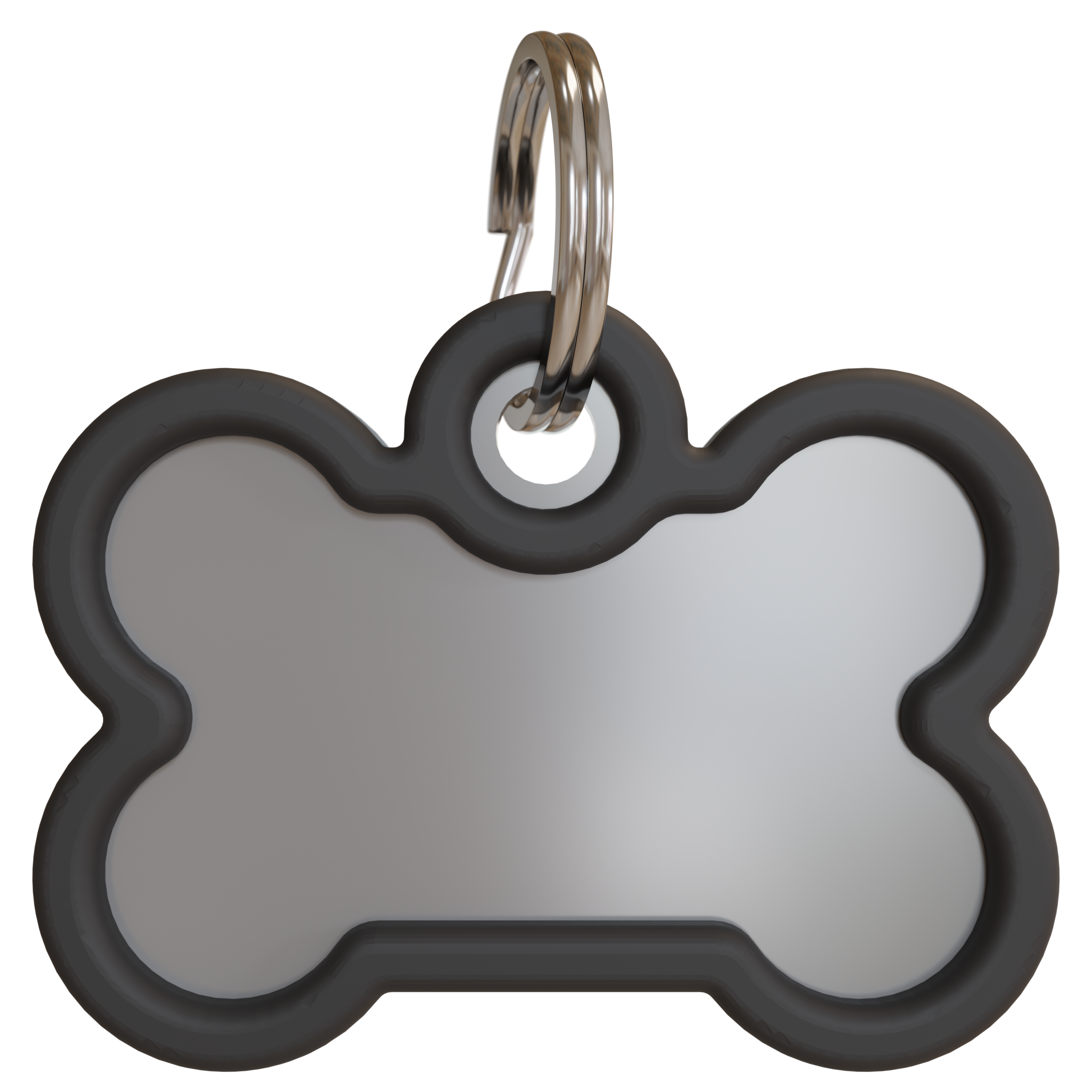 Custom engraved QR-Tag Bone mettal