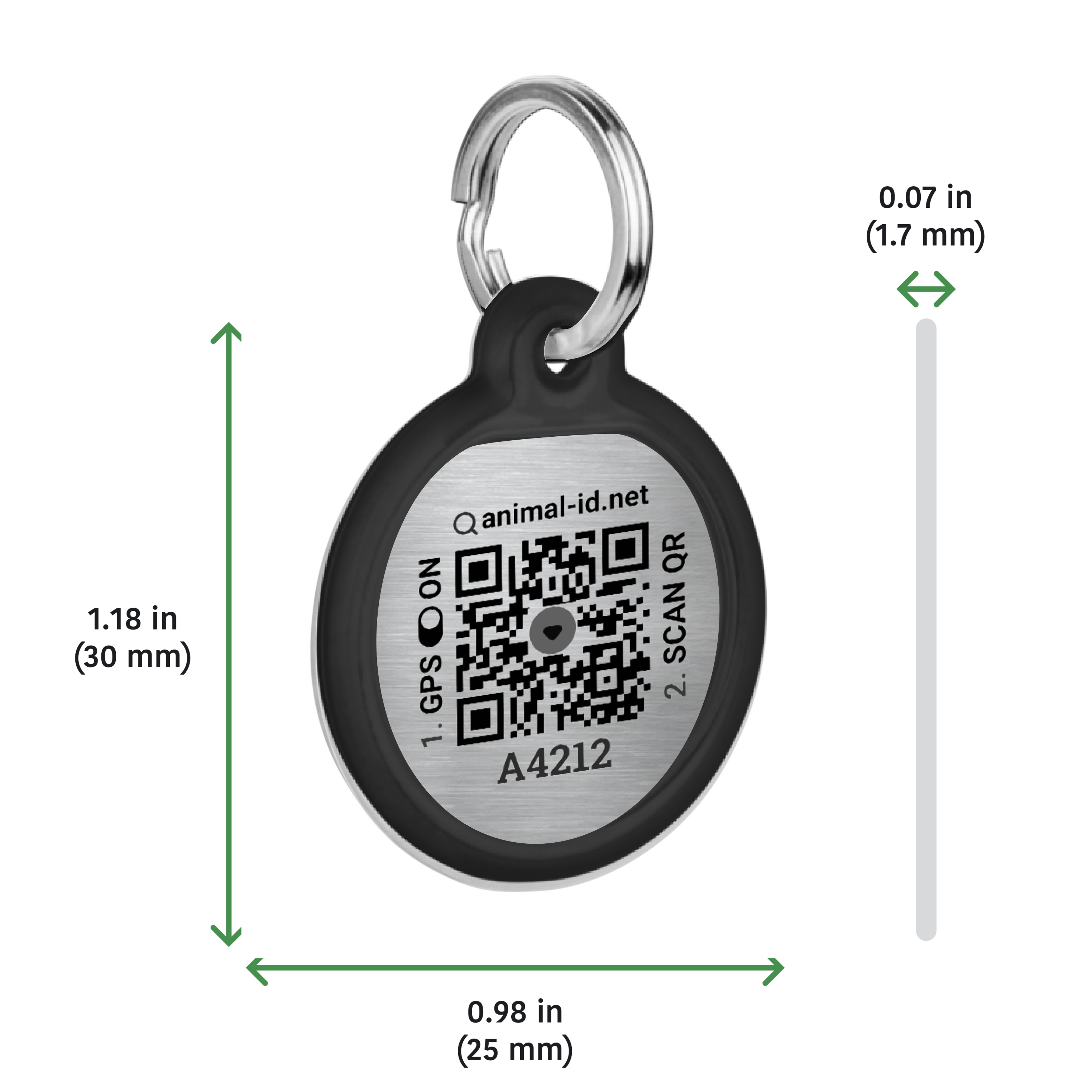 Engraved QR pet tag Together forever