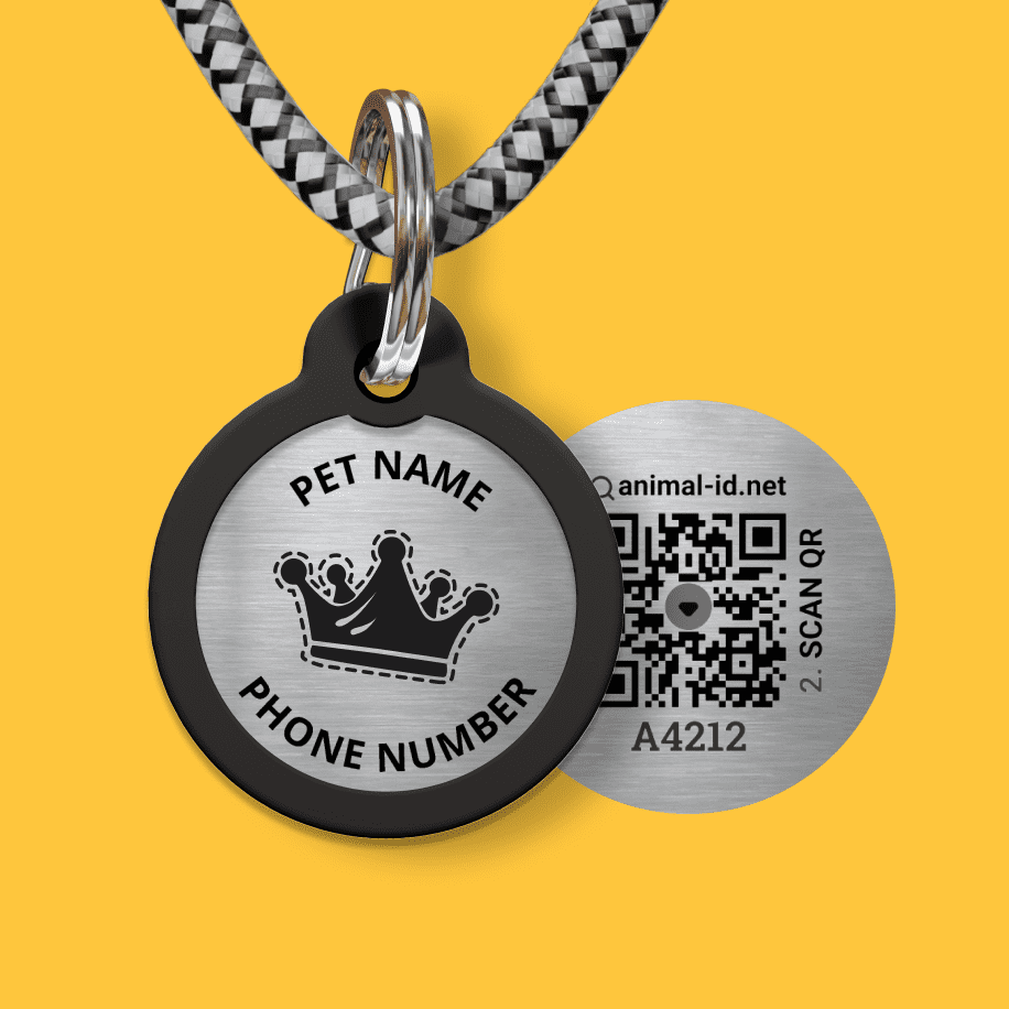 Engraved QR pet tag Princess Girl