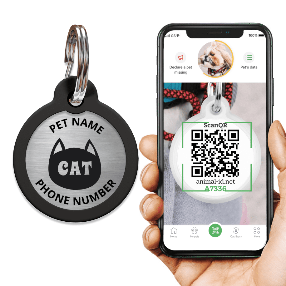 Engraved QR pet tag I’m your kitty