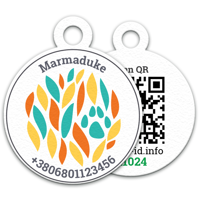 Адресник "Лапка" з номером телефону та кличкою Вашого улюбленця!