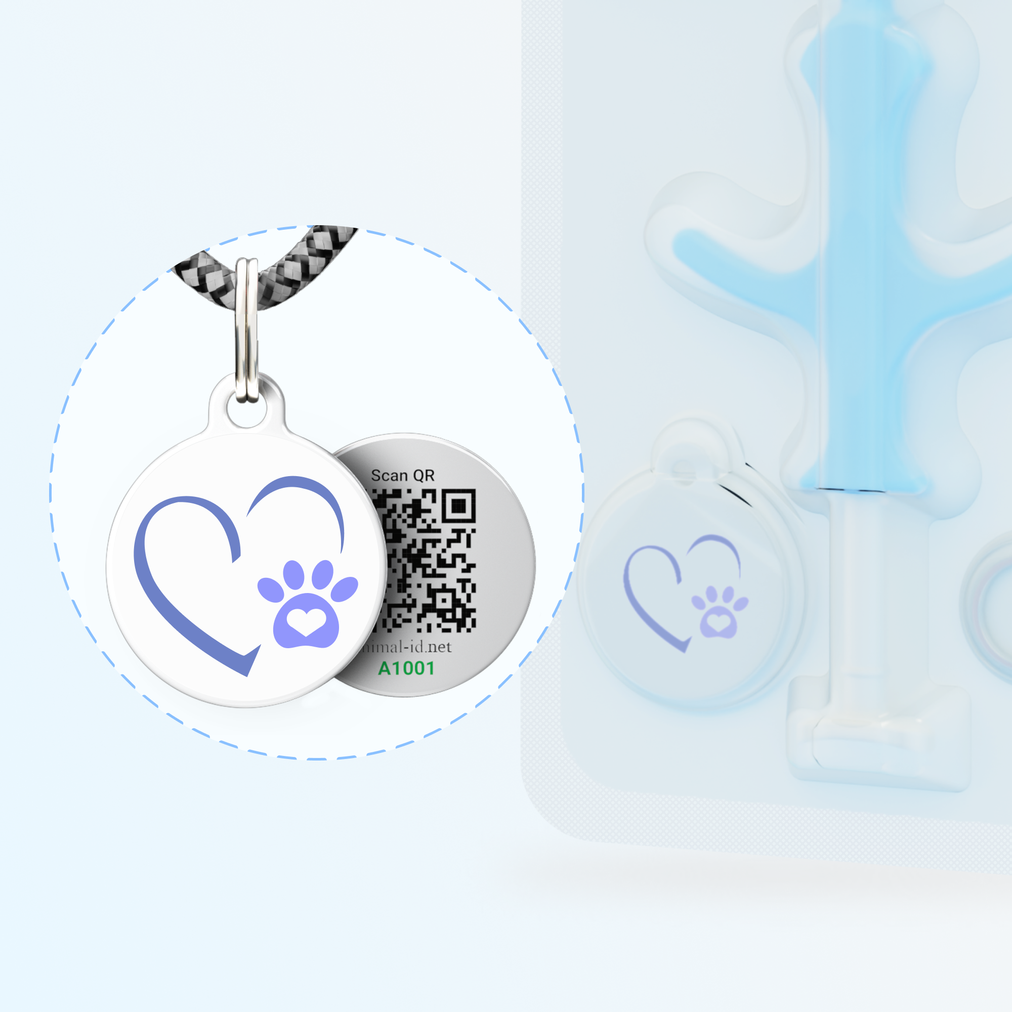 Microchip Kit Mini Temp + QR Pet Tag – Protect and Monitor Your Pet’s