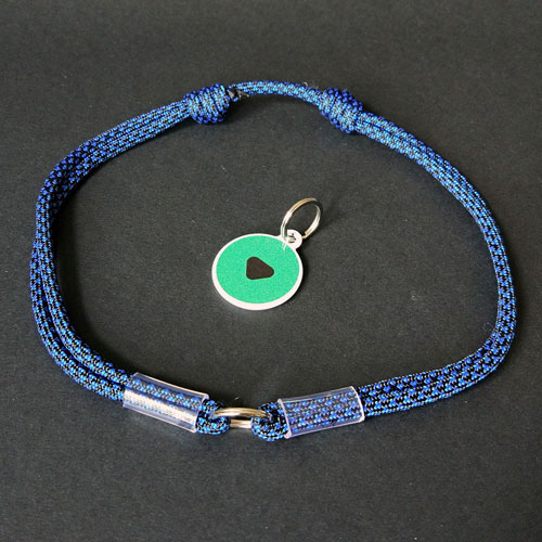 Tag collar blue M